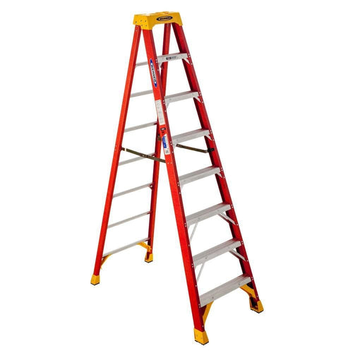 6208 Werner 300-Pound Duty Rating Type IA Fiberglass Stepladder, 8-Foot
