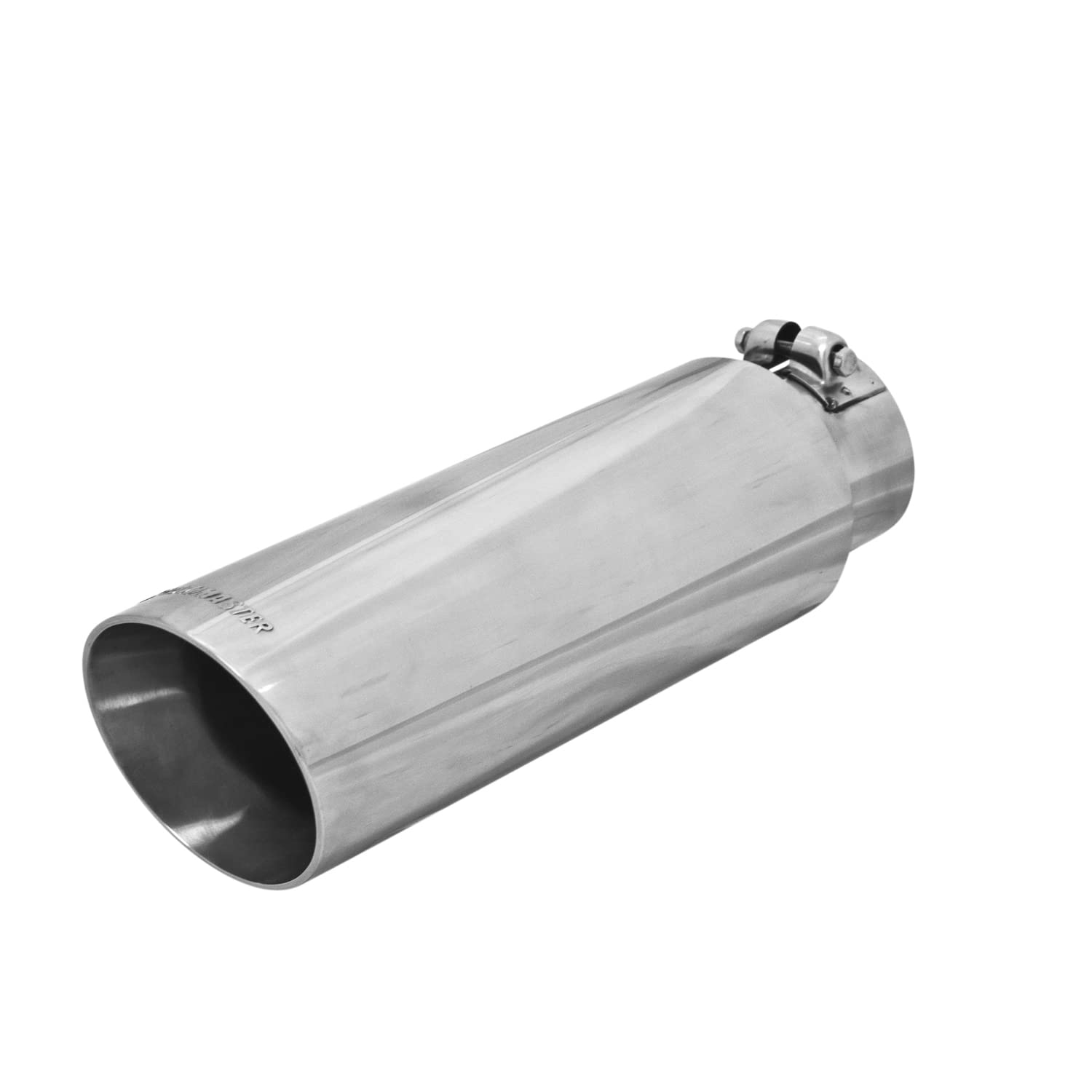 Flowmaster Exhaust Tip 15398 4 Inch Angle Cut Polished 304 Stainless Steel Fits 3 Inch Tubing Clamp on
