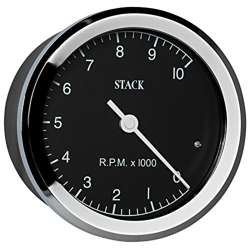 Stack Clubman Classic Black ST200C-010 80mm 0-10k RPM Tachometer