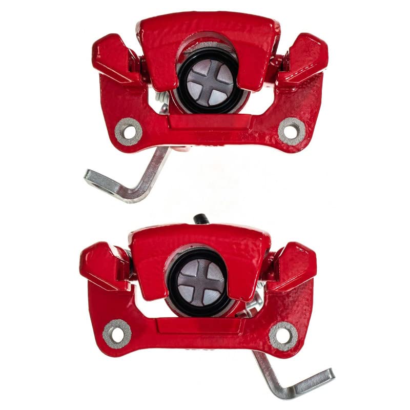 Power Stop Pair of High-Temp Red Powder Coated Rear Calipers S1556
