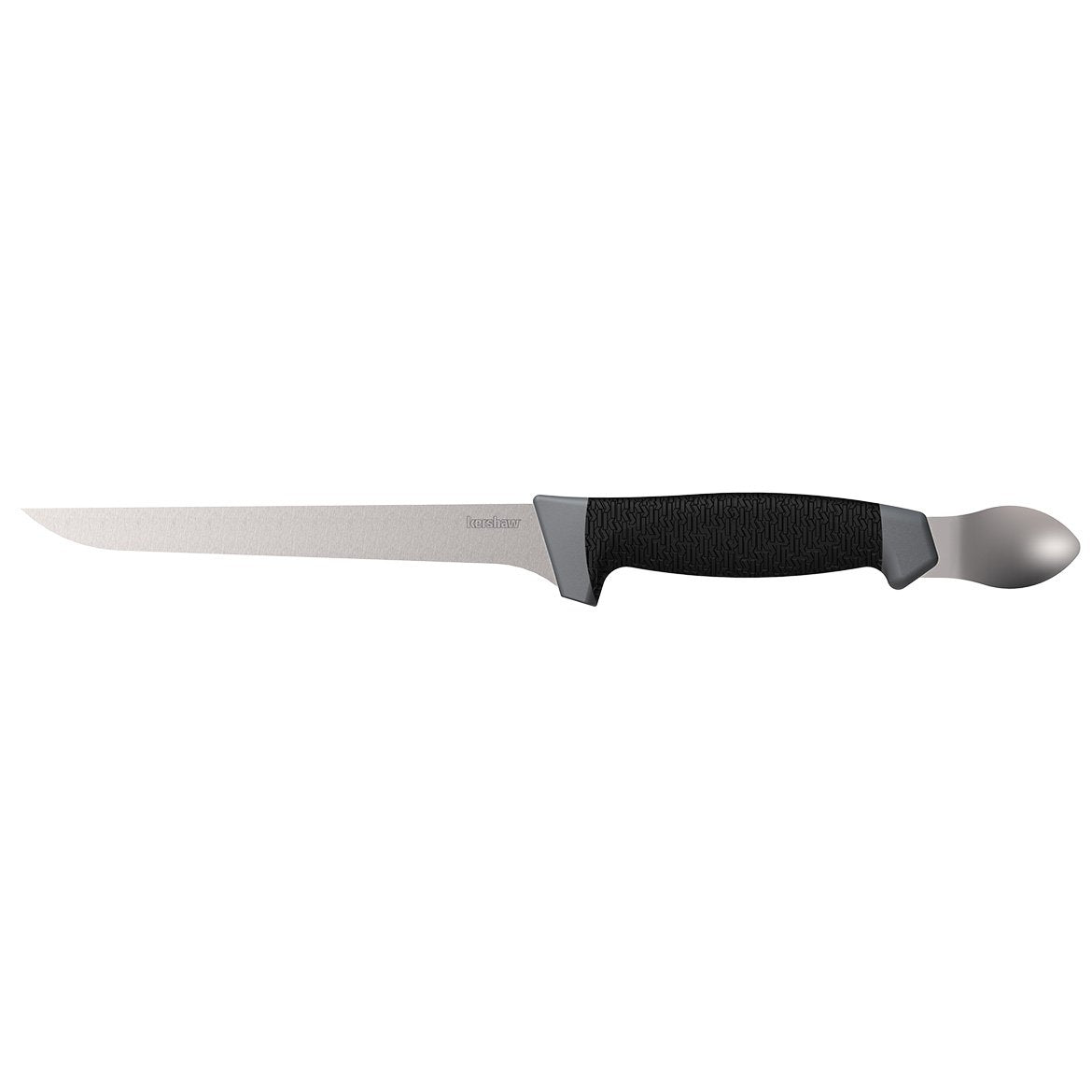 7" Kershaw Boning Knife with Spoon, Stainless Steel Blade with Protective Sheath, Fishing Fillet Knife, Two-in-One Fishing Tool for Anglers