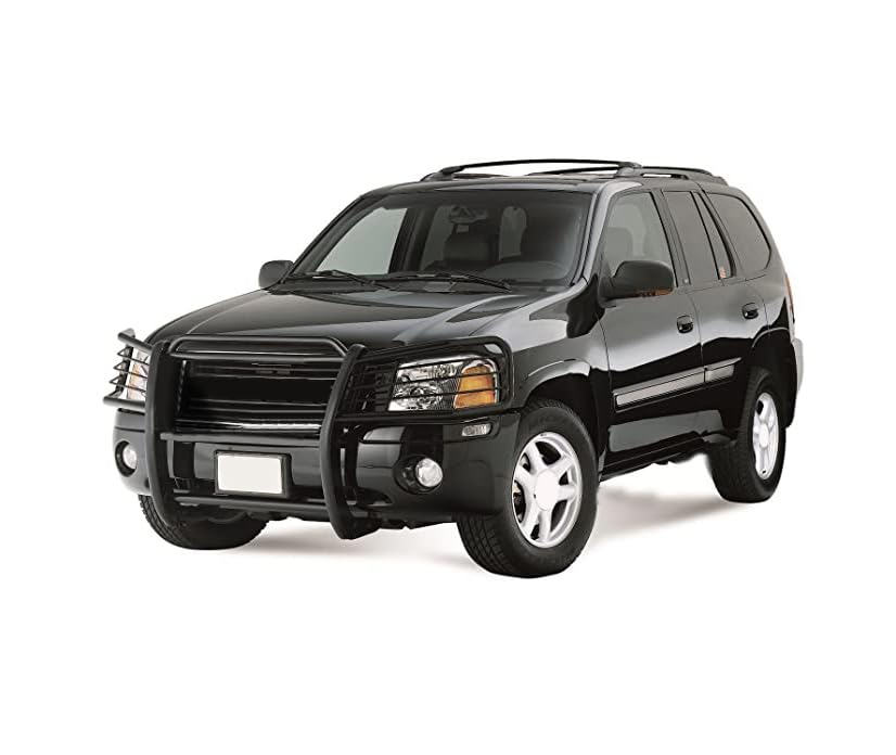 Grille Brush Black Horse Bumper Guard Modular Compatible with 2002-2006 GMC Envoy|2002-2006 GMC Envoy XL-17GD26MA