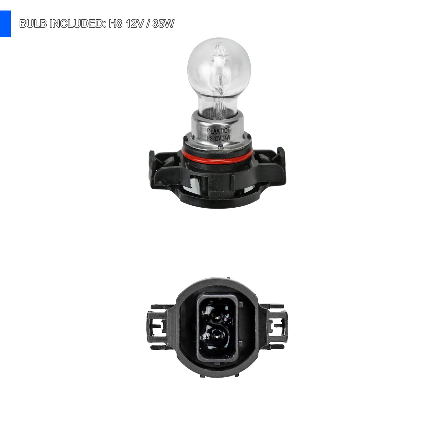 Fog Light Spec-D Tuning Clear Lens with Universal Wiring and Switch Compatible with Chevrolet Chevy Traverse 2018