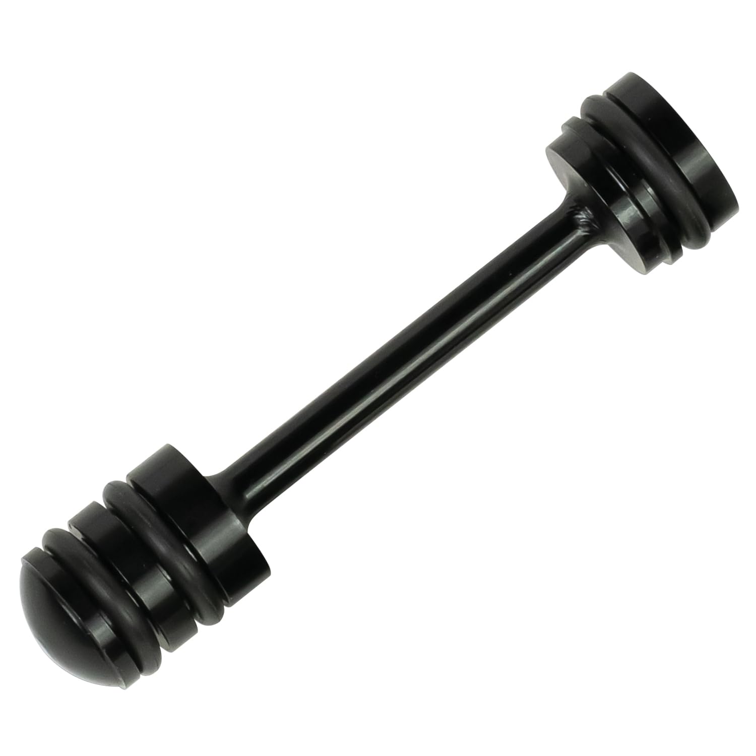 Oil Galley Plug, Derale O-Ring, Press-in, Aluminum, Black Anodized