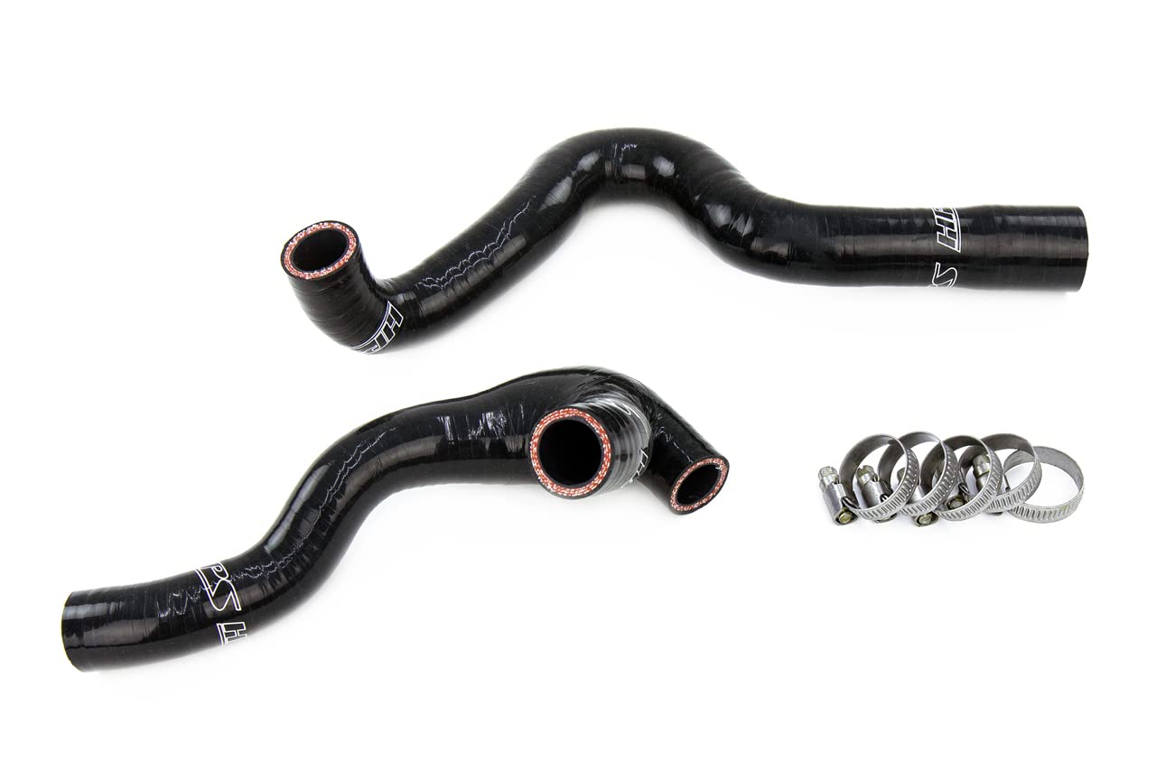 HPS Performance Silicone Black Breather Hose Kit Compatible for 2003-2006 Volkswagen Golf MK4 2004-2005 Jetta 2003-2006 Audi TT 1.8T Turbo Late AWP Engine, 57-1934-BLK