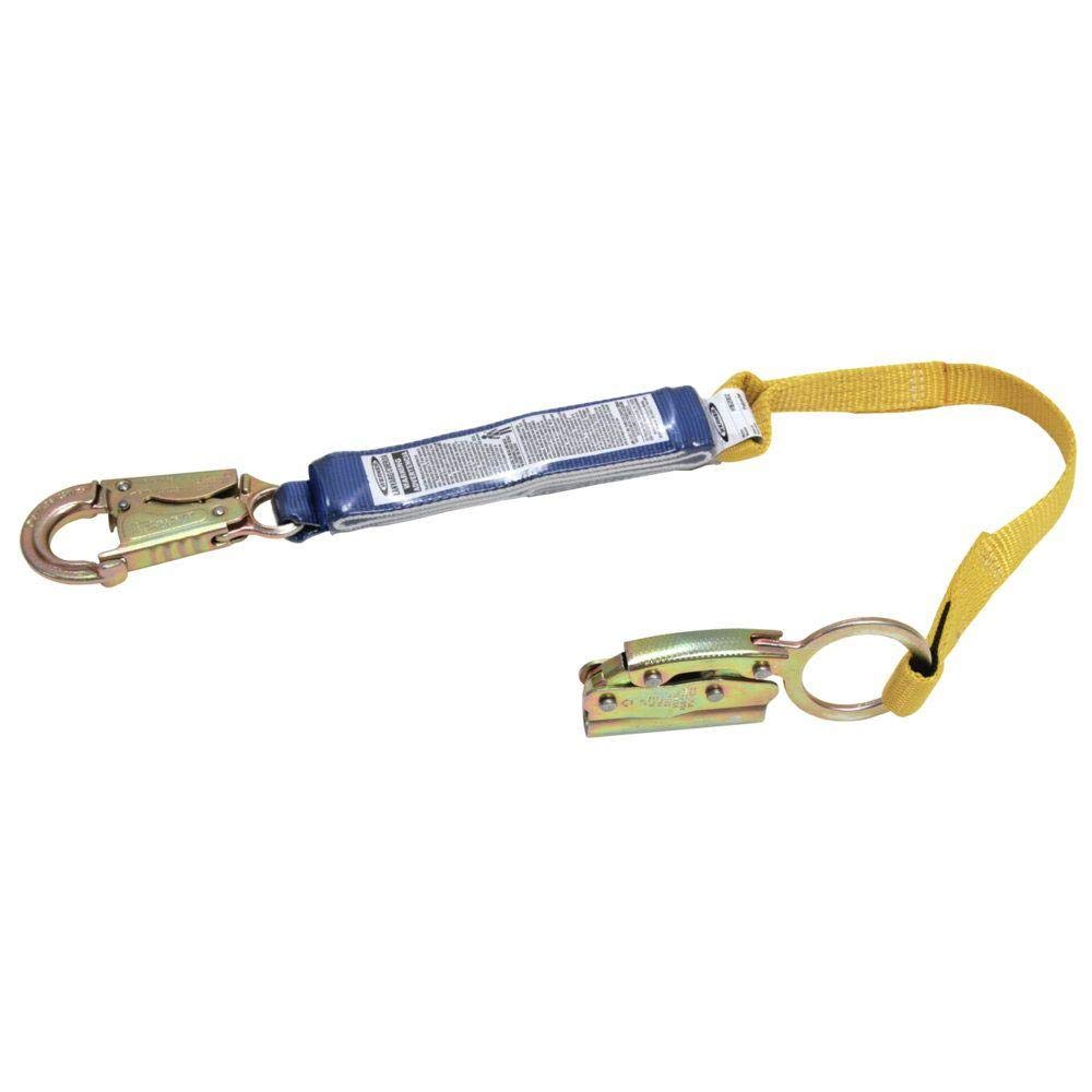 3-Foot Werner L210101 Manual Rope Adjuster with Shock Absorbing Lanyard For 5/8" Rope, 1per Pack