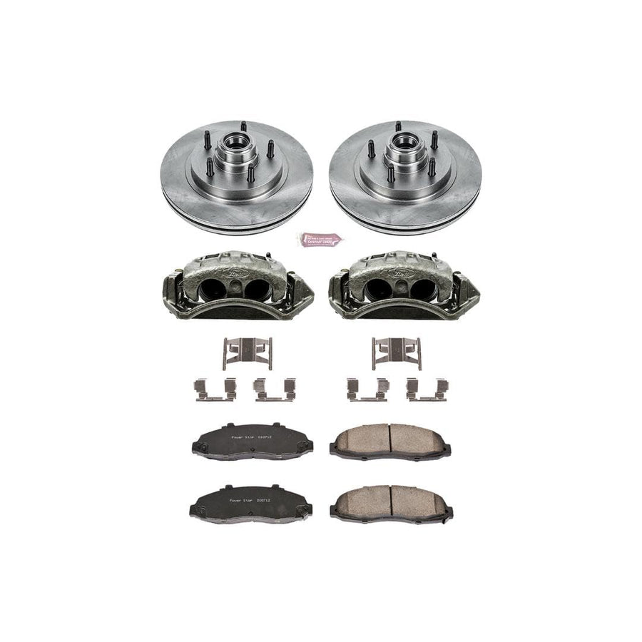 Power Stop KCOE1865 1-Click Autospecialty OE Replacement Brake Kit with Calipers For Ford F-150 1997-2000 [Model Specific]