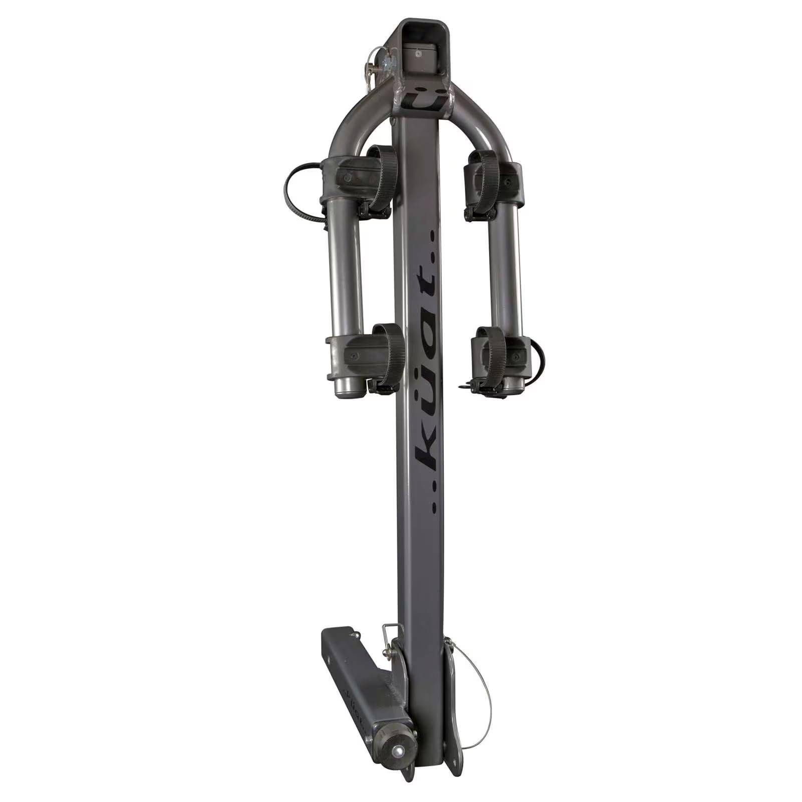 2" KUAT Beta Hitch-Mounted Bike Rack | Hanging-Style Durable Lightweight Aluminum Powder Coated Folding Tilting-Down Gray Bicycle Car Truck Transportation Hauling Rack | 2 Bike Capacity