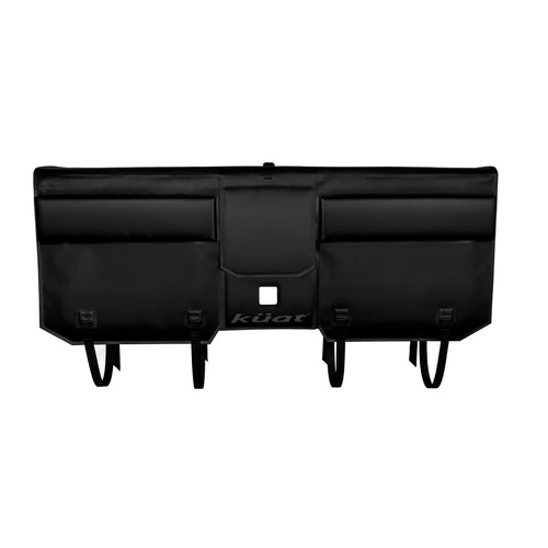 KUAT 51" HUK Straight Durable Soft-Touch TPU Padded Pickup Truck Tailgate Bike Hauling Transportation Easy-Access Protective Pad w/Nylon Straps, Metal G-Hook Buckles & Roll-Up Window, Black