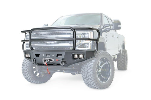 Ascent HD WARN 106914 Front Bumper with Full Grille Guard, Fits: Ford Super Duty F250 & F350 (2017-2021)