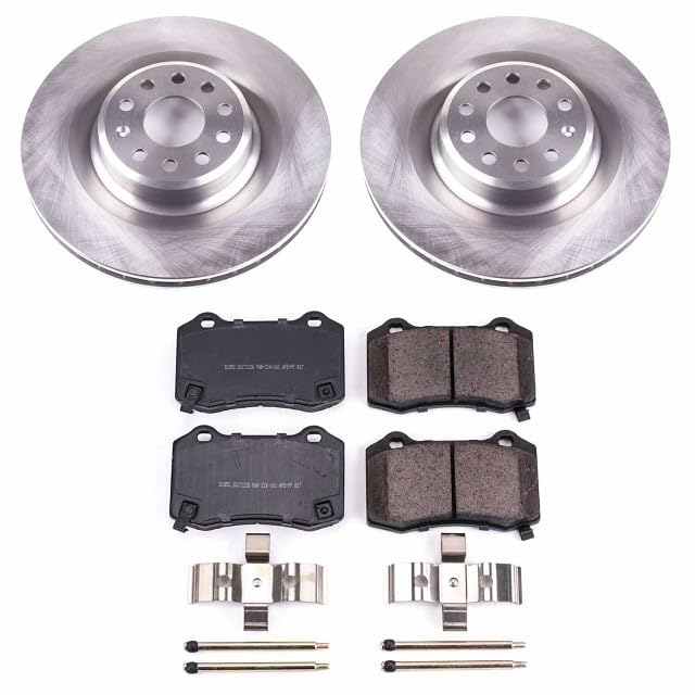 Power Stop KOE6799 Rear Replacement Brake Kit-OE Brake Rotors & Ceramic Brake Pads For Tesla S 2012-2021, Tesla X 2016-2021 [Model Specific]