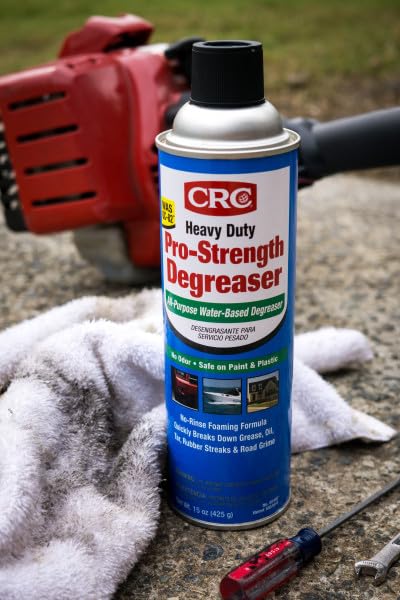 CRC 05482 Pro-Strength Heavy Duty Degreaser, All-Purpose Water-Based Degreaser, Odorless, Safe on Paint and Plastic, 15oz, [1 Pack]