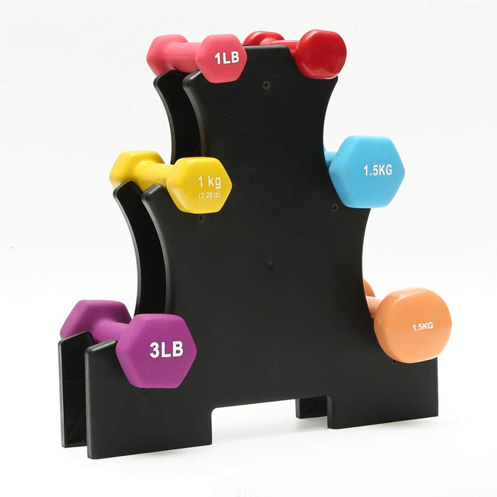 Dumbbell Rack Kathleen0 Exercise Accessories Weight Lifting Office Stands Home Fixed Holder Durable Gym 3 Tier Storage(2)