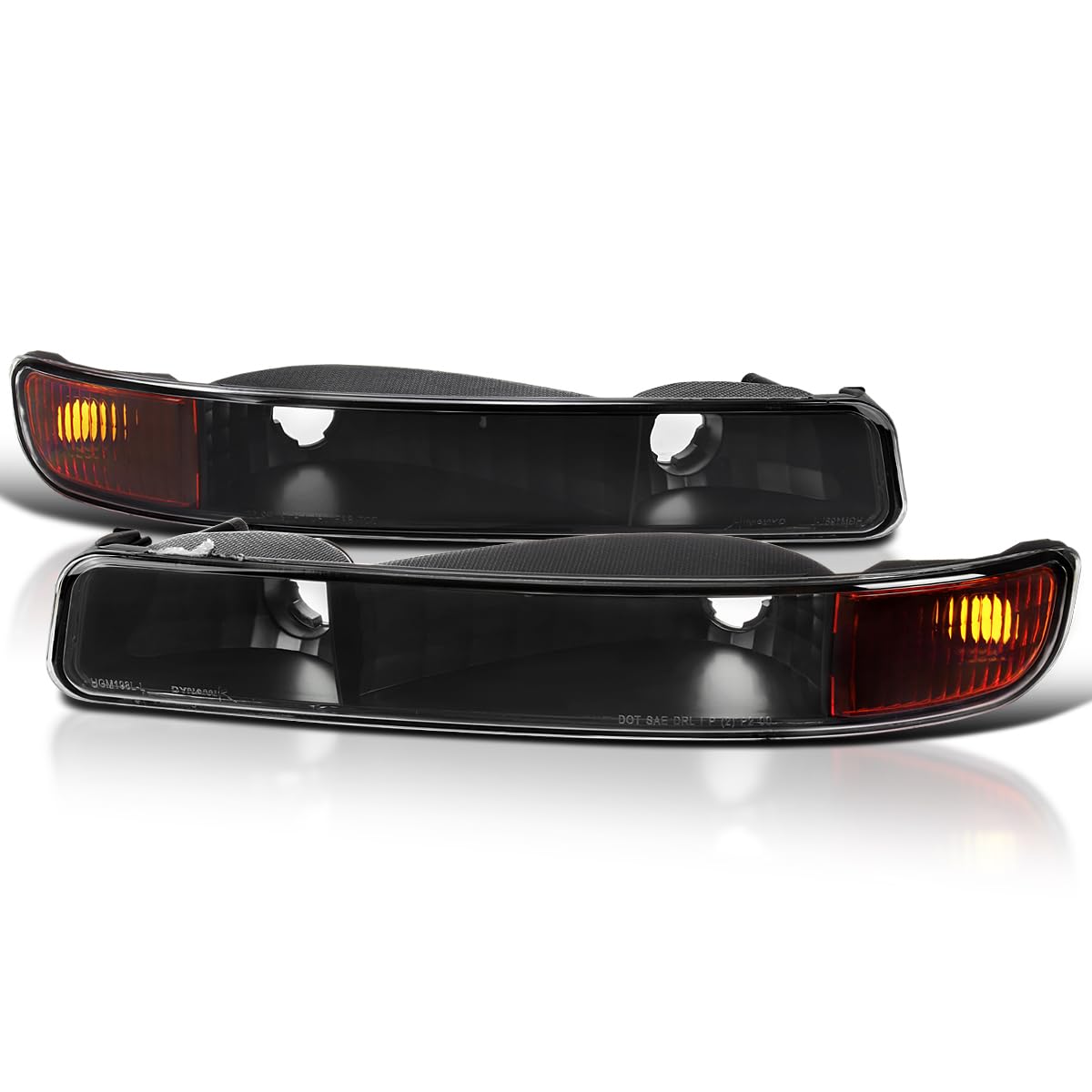 Parking Bumper Lights SPEC-D TUNING Black Compatible with 1999-2006 GMC Sierra/Yukon Left + Right Pair Assembly