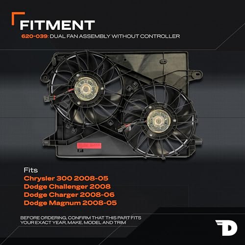 Dorman Engine Cooling Fan Assembly 620-039 Compatible with Select Chrysler / Dodge Models