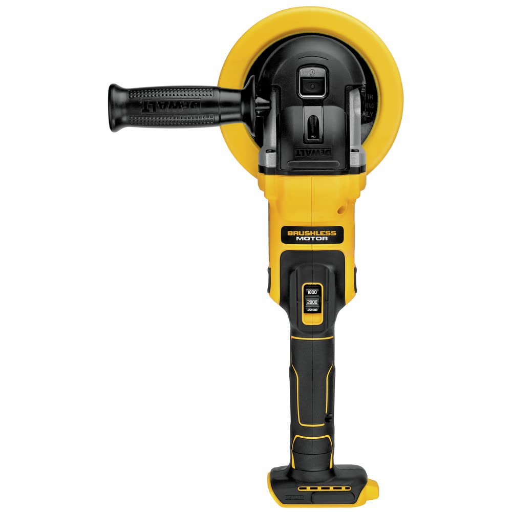DEWALT 20V MAX* XR Rotary Cordless Polisher, Variable Speed, 7-Inch, 180 mm, Tool Only (DCM849B)
