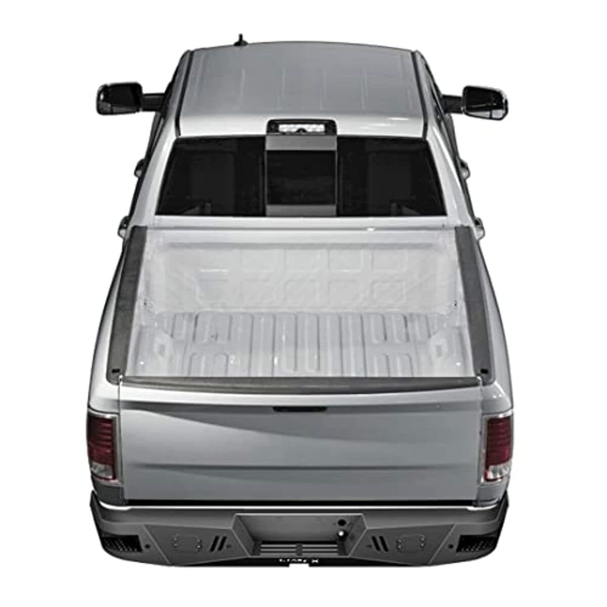 Trailfx RLDB003TI Rear Bumper One-Piece Fits Ram 1500 2011-2018 Titanium Black Powder Coated Steel, Direct Fit No-Drill OE Sensor and OE Hitch Compatible
