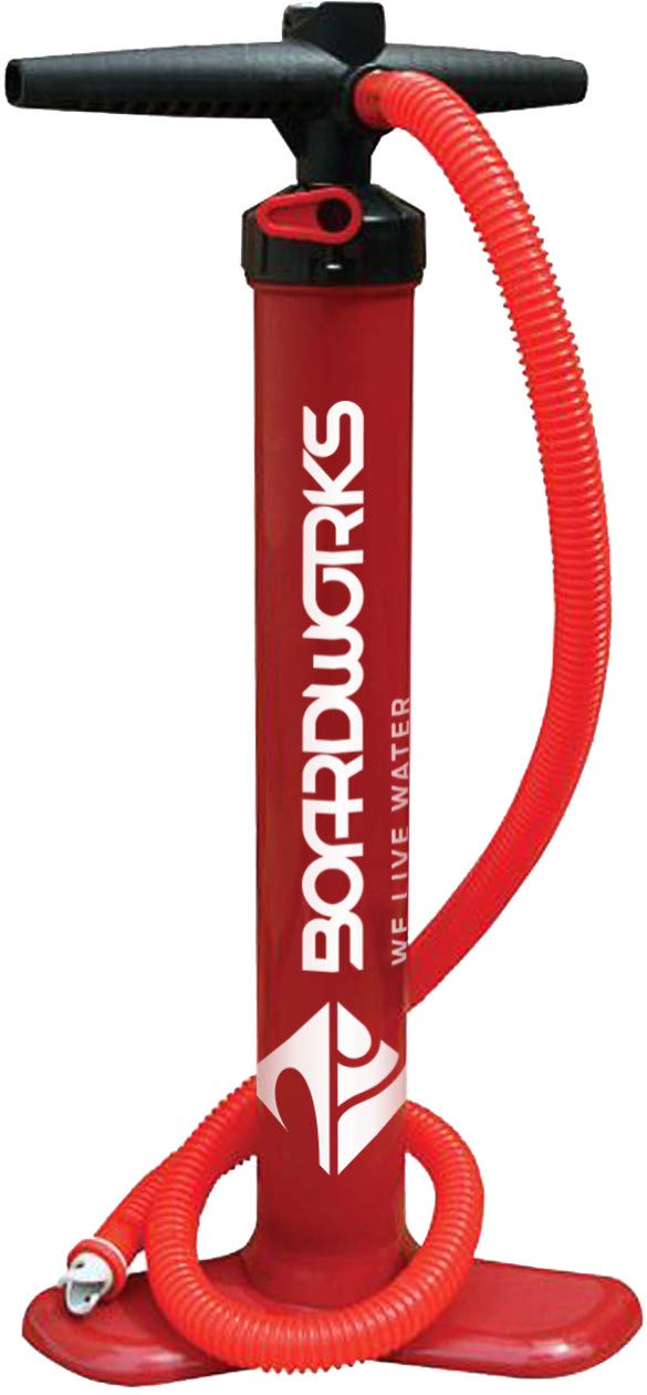 Boardworks All-Water Kraken Inflatable Stand-Up Paddleboard with Pump, Paddle and Roller Bag (SUP) Complete Kit – 11’, White/Blue/Orange
