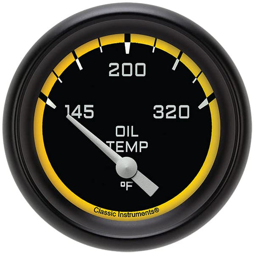 AX228YBPF Classic Instruments AutoCross Yellow 2-5/8" Oil Temperature Gauge