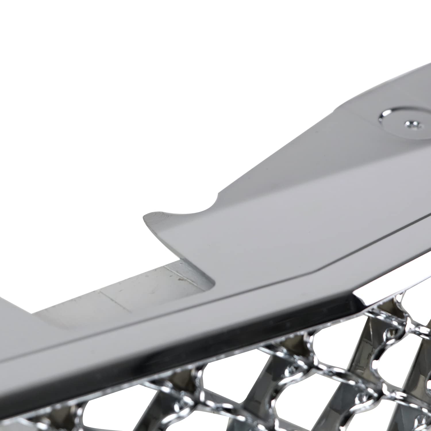 Chrome Mesh Front Hood Grill Grille Spec-D Tuning Compatible with Chevy Equinox 2010-2015 Upper+Lower