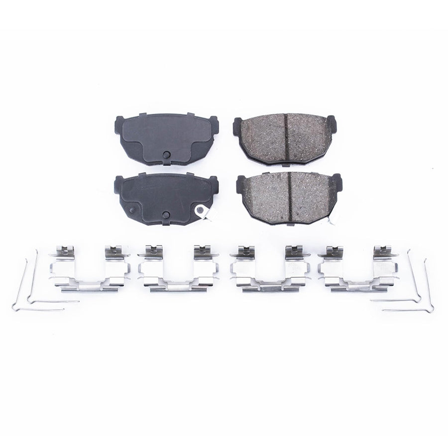 Power Stop Front Brake Kit For 200SX Nissan 1986-88 |240SX 1989-98 |280ZX 1982-83 |300ZX 1984-89 - Ceramic Brake Pads With Installation Hardware, 17-230