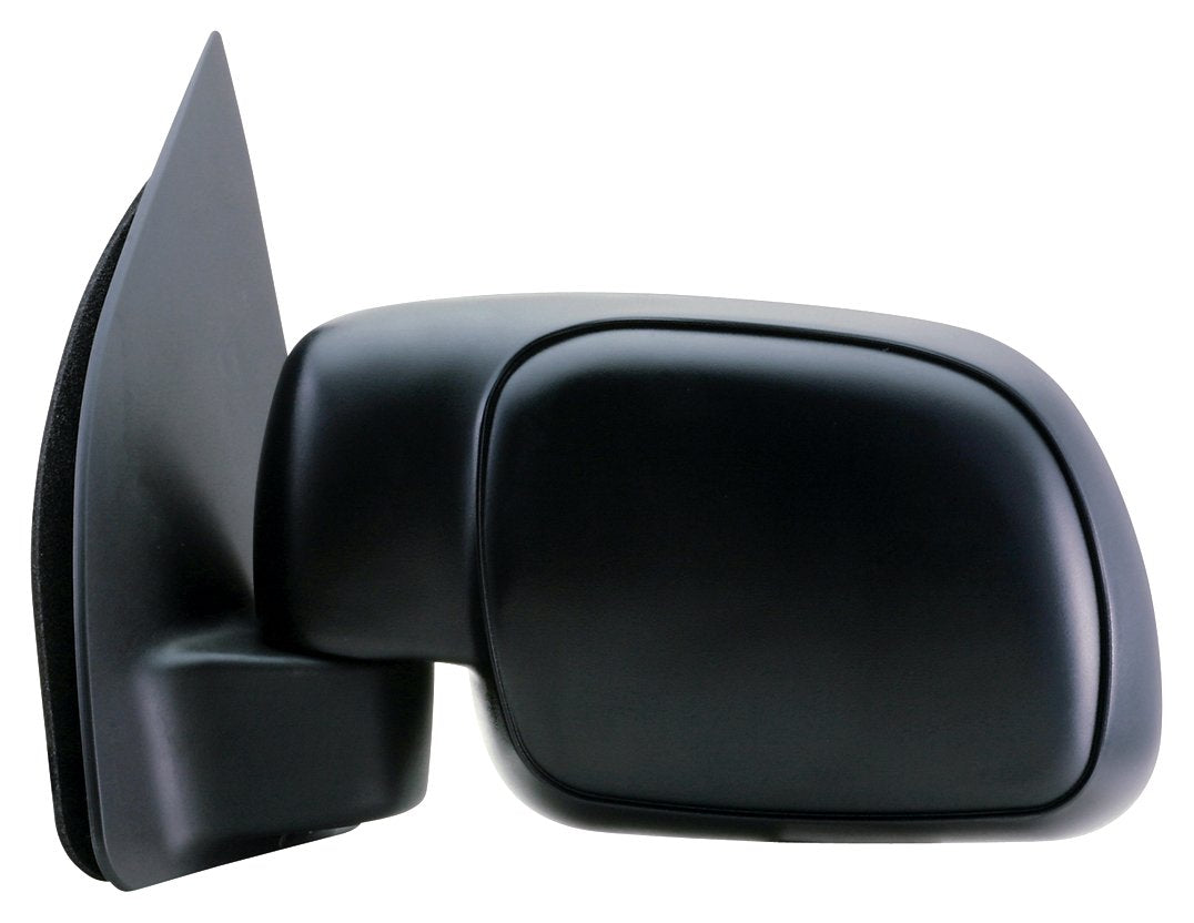 Fit System Driver Side Mirror for Ford F250, F350, F450, F550 Super Duty, Excursion Pick-Up, w/o Signal, Black, Foldaway, Manual