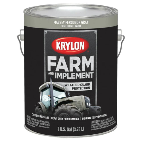 Krylon® Farm & Implement 2031 Brush, High Gloss, Massey Ferguson Gray, 1 Quart Architectural Paints