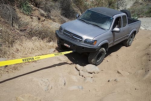 Tow Strap KEEPER - 2" x 30' Recovery and Towing Rope, 20,000 lbs Break Strength - Ideal for Cars, Trucks, and Light-Duty Vehicles