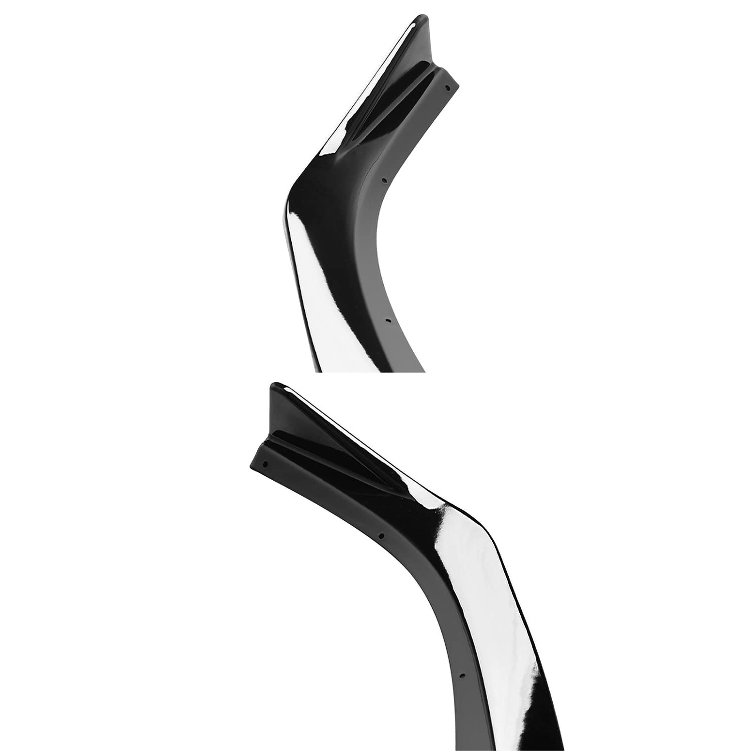 Glossy Black Spec-D Tuning Front Bumper Lip Spoiler Body Kit 3 Pieces Compatible with Mazda 3 2019-2020