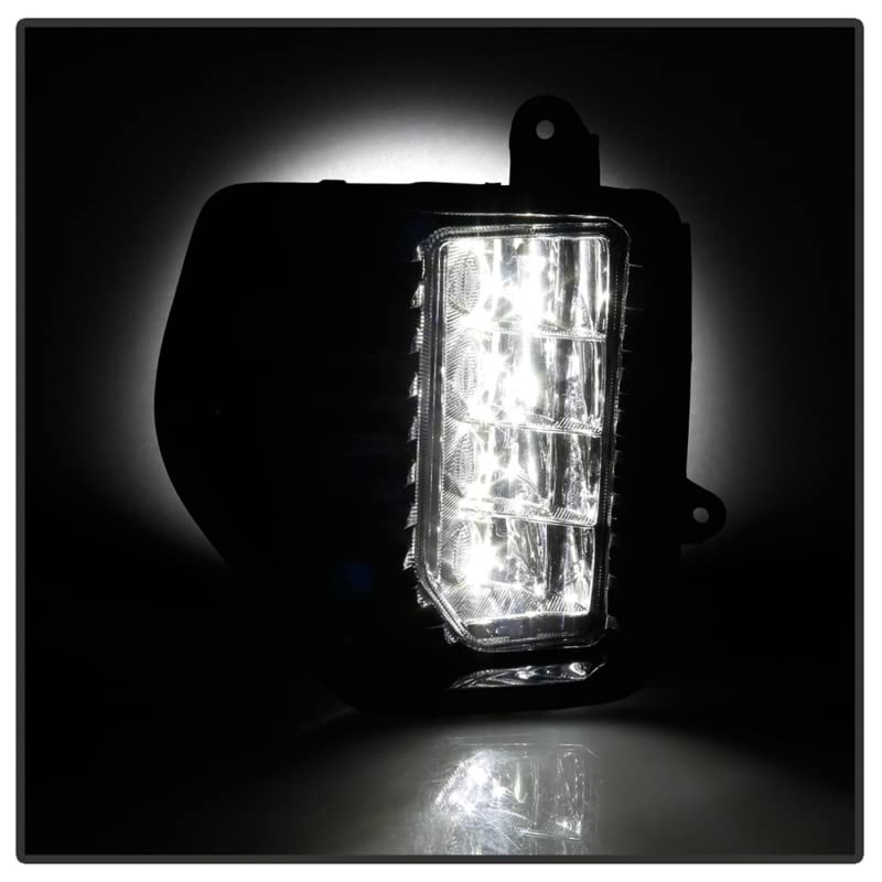 GMC Sierra 1500 Denali Only 2019-2020 Spyder 5087010 (Donâ€˜t Fit 2500/3500 Models) OEM Style Full LED Fog Light w/Universa Switch- Clear