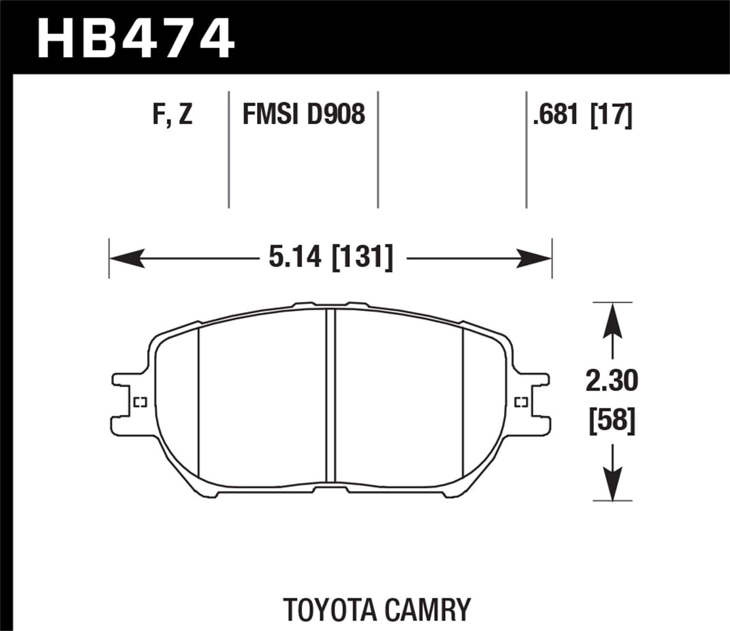 Hawk Performance HPS Performance HB474F.681 Street Brake Pads