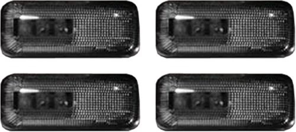 264131BK Recon LED Fender Lights 2002-2007 Dodge RAM Dually (4-Piece Set) - Smoke Lens with Black Trim