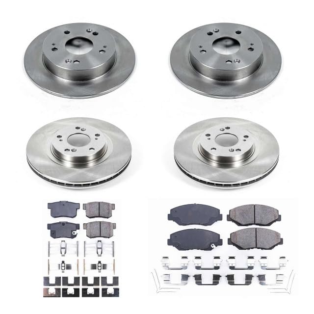 Power Stop Autospecialty KOE6327 Front and Rear Replacement Brake Kit-OE Brake Rotors & Ceramic Brake Pads For Acura ILX 2013-2015, Honda Civic 2012-2015 [Model Specific]