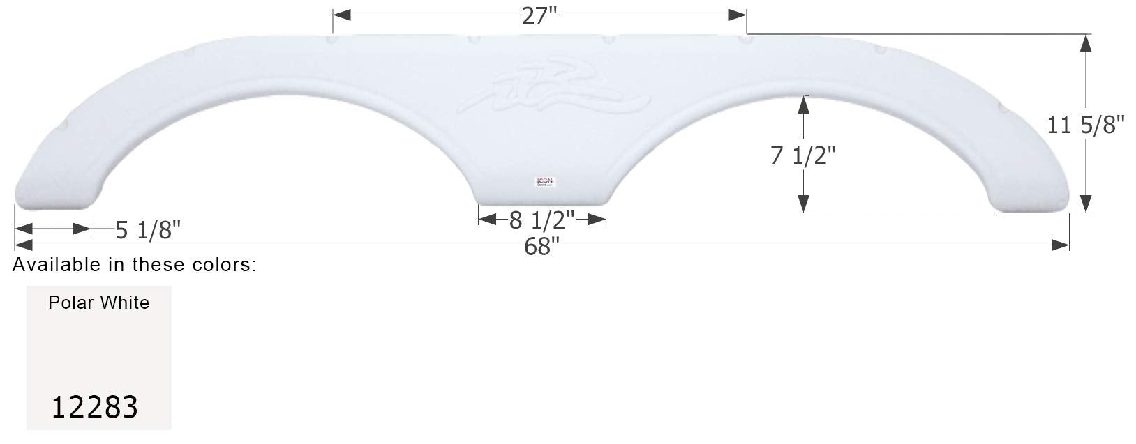 Fender Skirt ICON, Tandem, Heartland, FS2283, Polar White