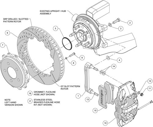 Red AERO4 Rear Kit,14.25"
