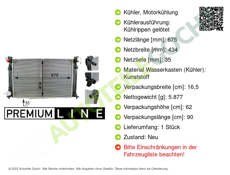 Radiator BEHR CR79000P