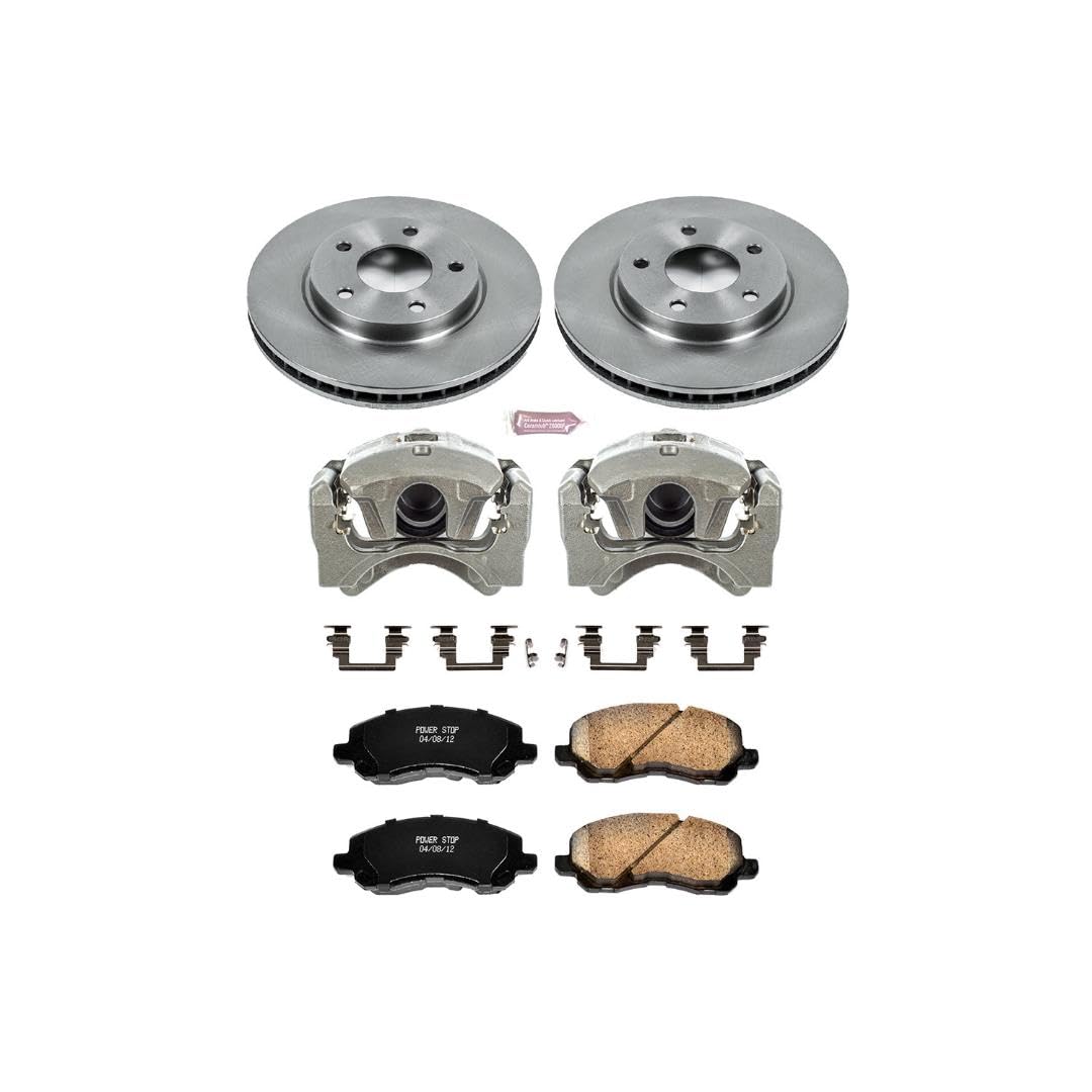 Power Stop KCOE2992 1-Click OE Replacement Brake Kit with Calipers For Dodge Caliber Autospecialty 2007-2012 [Model Specific]