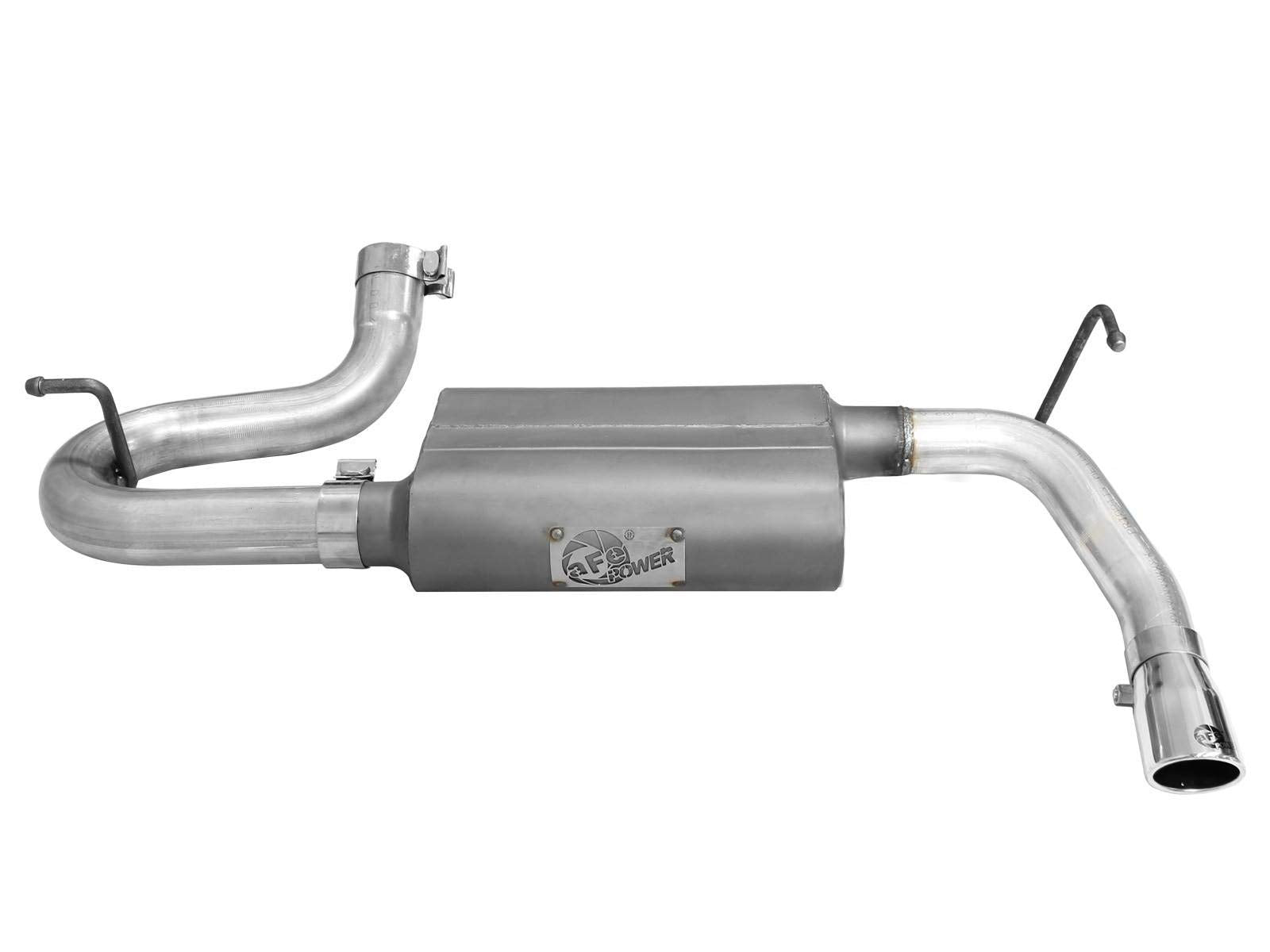 Scorpion aFe (49-08047-P) 2-1/2" Aluminized Axle-Back Exhaust System with Polished Tip for Jeep Wrangler JK V6-3.8/3.6L Engine