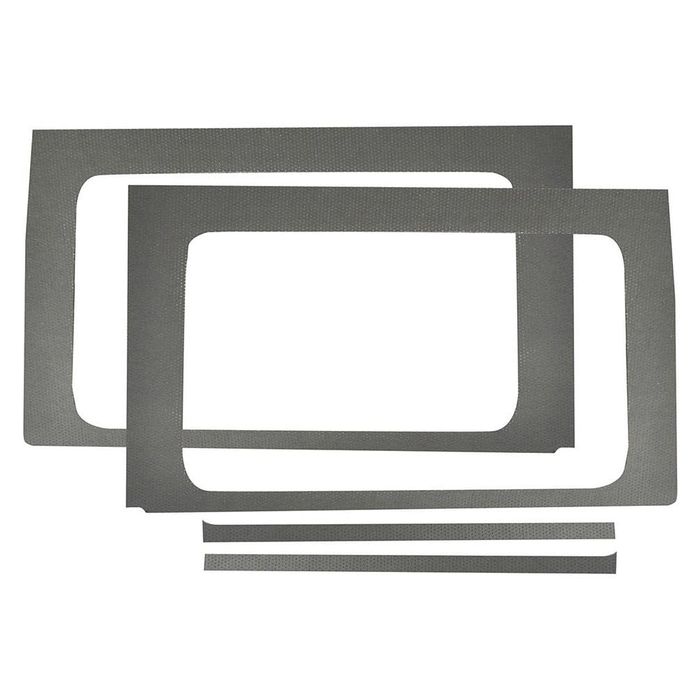 Design Engineering 050176 Boom Mat Grey Leather Look Sound Deadening Side Window Trim Kit Compatible with 4-Door Jeep Wrangler JL (2018-up)