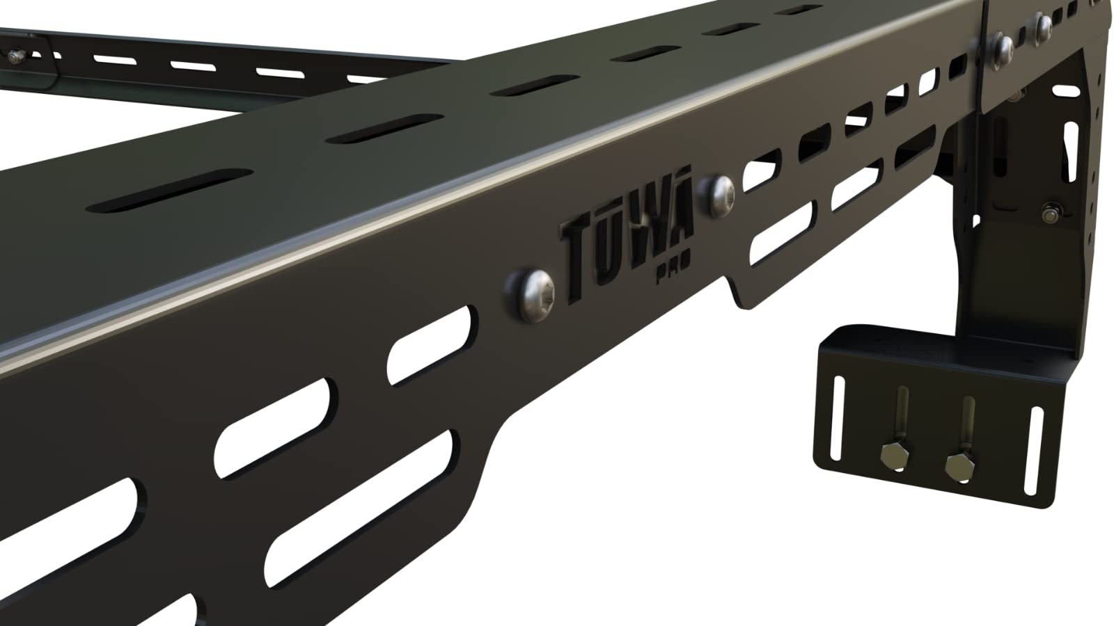 Pro TUWA Shiprock 12" Mid-Height Bed Rack System for Mid Size Pick Up Trucks Overland Bed Rack Carbon Steel Cargo Rack, Black