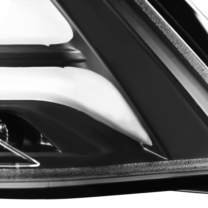 Black LED Bar Tail Lights SPEC-D TUNING Compatible with 2015-2017 Volkswagen Golf GTI Models, Left + Right Pair Assembly