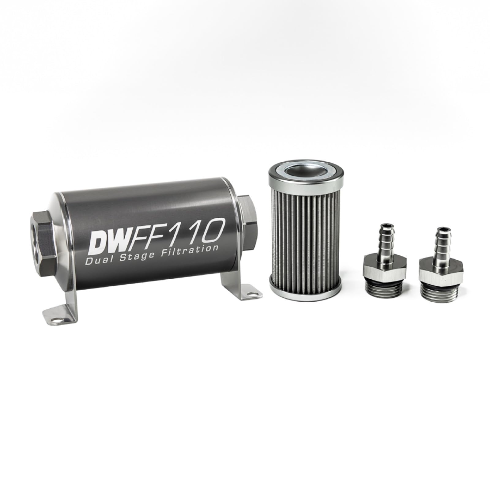 in-line DeatschWerks Fuel Filter and housing kit (8-03-110-040K-516)