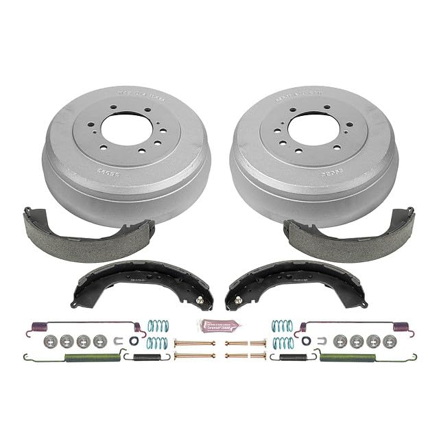 Power Stop KOE15319DK Rear Replacement Brake Kit-OE Brake Drums & Ceramic Brake Pads For INFINITI QX4 1997-2003, Nissan Pathfinder 1996-2004 [Model Specific]