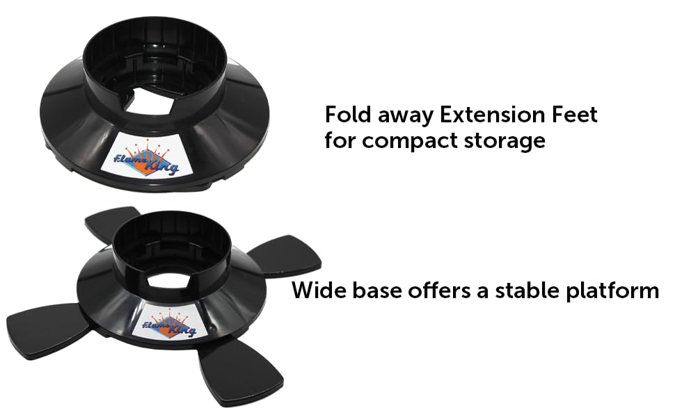 Flame King Propane Base YSN1LBB for 1LB and 1/2LB Canisters for Safety and Stability