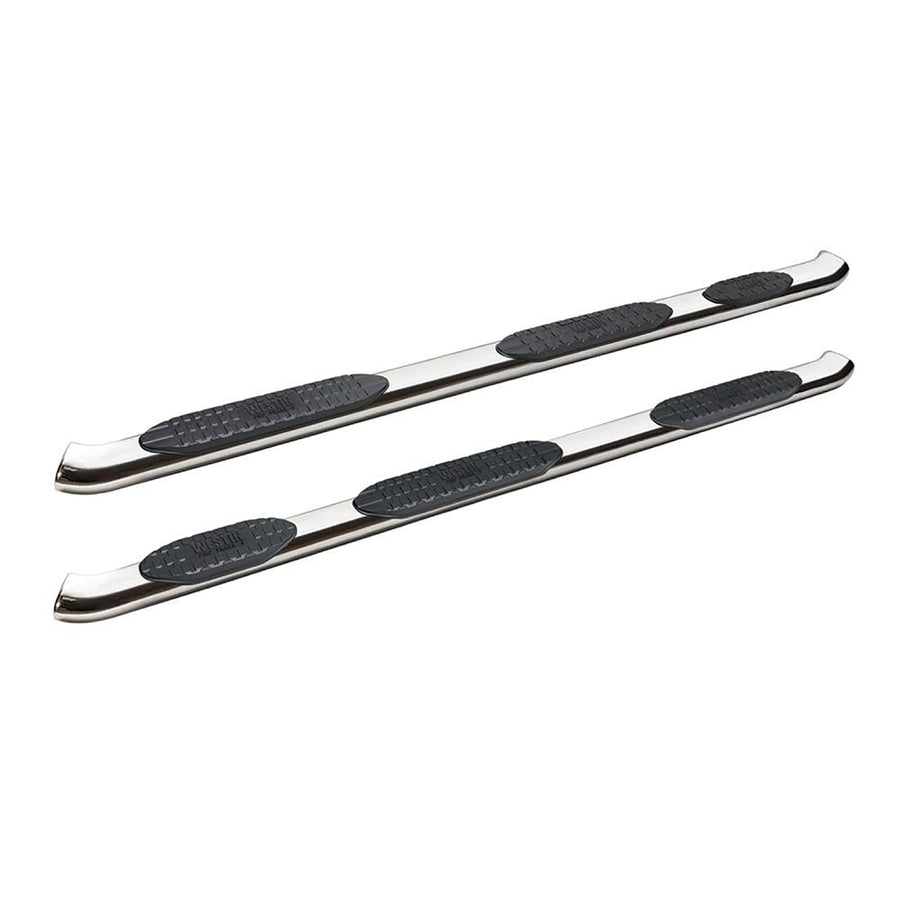 Westin PRO TRAXX 5 Oval Wheel to Wheel Nerf Bars fits 2019-2025 Ram 1500 Crew Cab 5'7" Bed (Exc 1500 Classic) Stainless Steel Pair