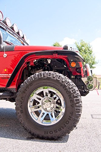 All Terrain Flat Fender Flare Kit | Rugged Ridge, 4 Piece | 11620.10 | Fits 2007-2018 Jeep Wrangler JK