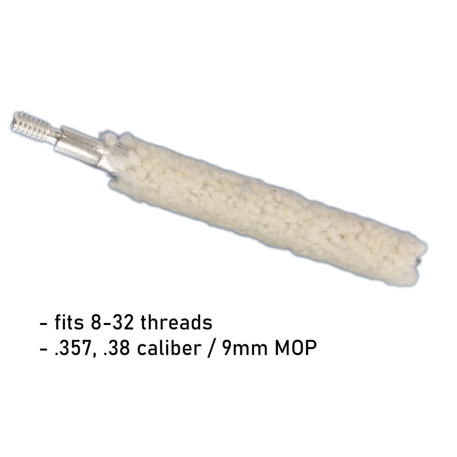 Birchwood Casey Gun Maintenance Durable Versatile Scrubbing Cleaning Cotton Bore Mop | for 380, 38/357 9 Mm