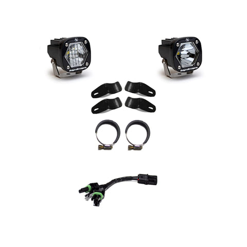 Baja Designs Auxiliary Moto S1 LED Light Kit (EFI; Multi-Pattern Lens; Clear)