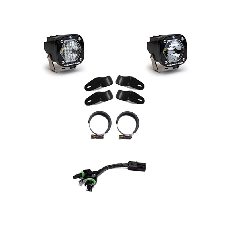 Baja Designs Auxiliary Moto S1 LED Light Kit (EFI; Multi-Pattern Lens; Clear)