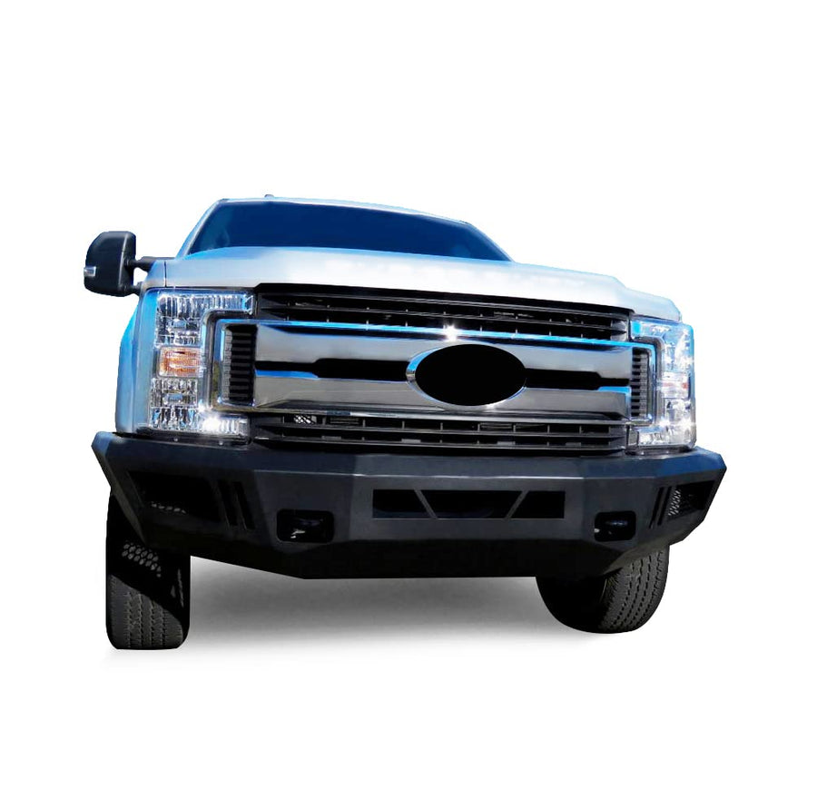 Heavy Duty Black Horse Armour Front Bumper Armour I Front Bumper Matte Black Compatible with 2017-2023 Ford F-250 Super Duty|2017-2023 Ford F-350 Super Duty-AFB-F217